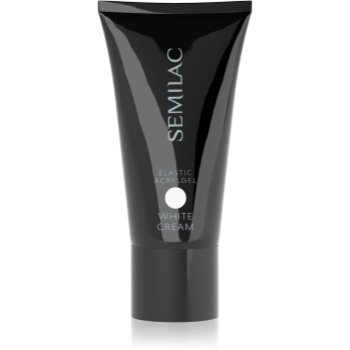 Semilac Acrylgel Elastic White Cream gel acrilic pentru unghii - imagine 2